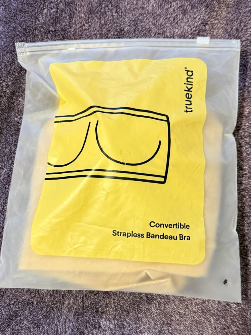 truekind Yellow Convertible Strapless Bandeau Bra